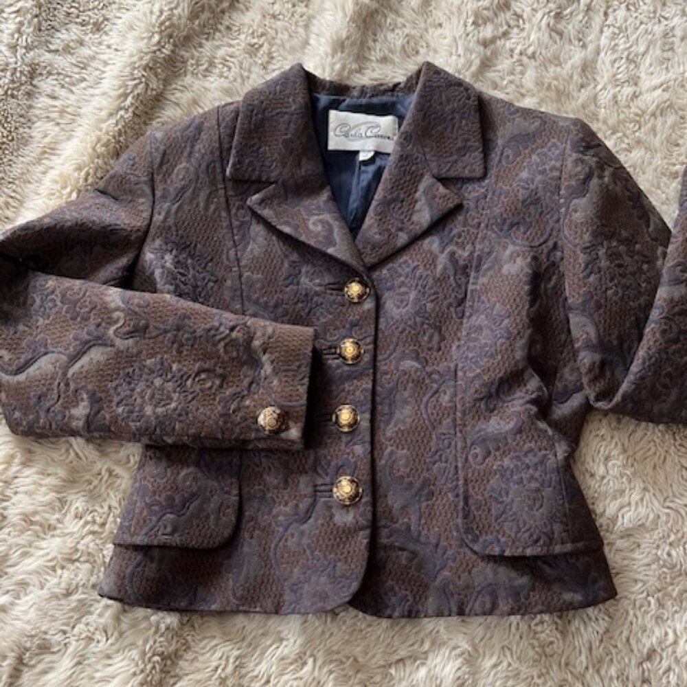 VINTAGE Carla Carini Italian Design Blazer from Italy Woman's Size 34
